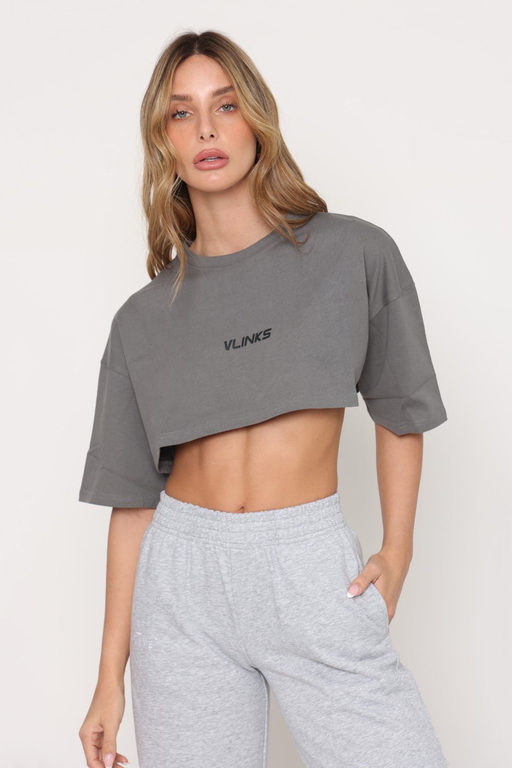 חולצת קרופ אוברסייז - Vlinks